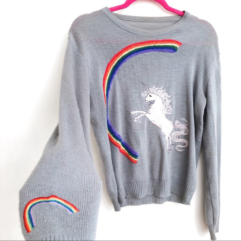 Epic vintage rainbow unicorn sweater